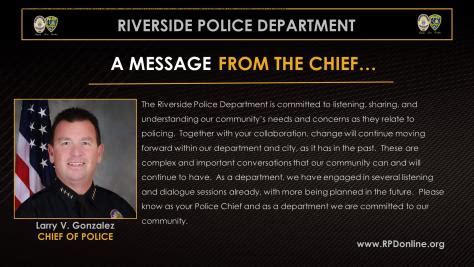 Message from the Chief .